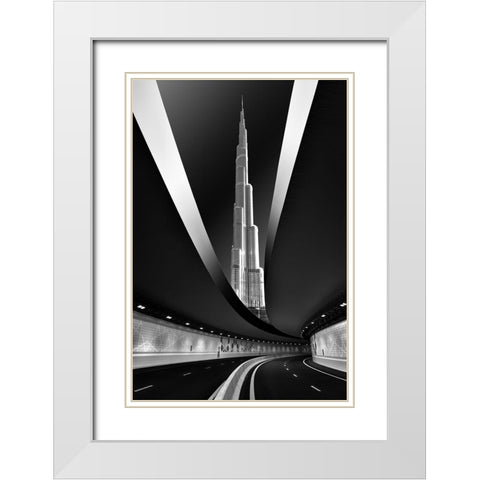 Fine Art White Modern Wood Framed Art Print with Double Matting by Anjum, Zohaib