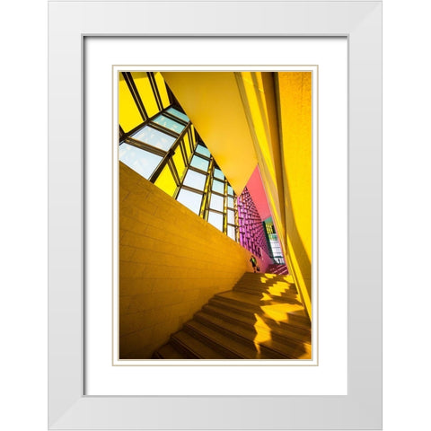 Light White Modern Wood Framed Art Print with Double Matting by P Neto, Filipe