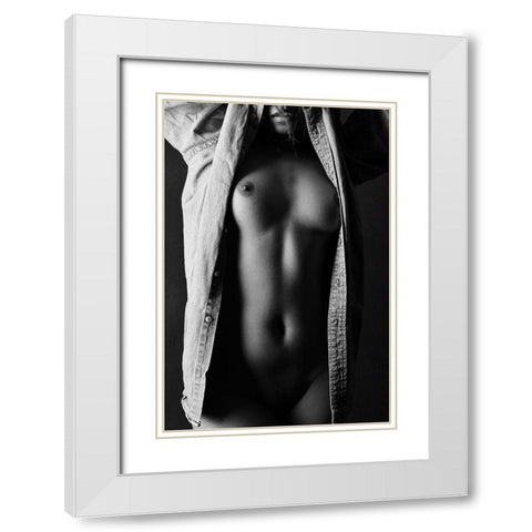 Asymmetrical White Modern Wood Framed Art Print with Double Matting by McCracken, David