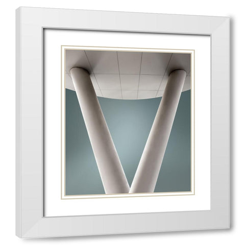 Summam White Modern Wood Framed Art Print with Double Matting by Claes, Gilbert