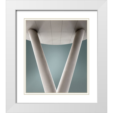 Summam White Modern Wood Framed Art Print with Double Matting by Claes, Gilbert