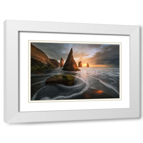 Warcraft White Modern Wood Framed Art Print with Double Matting by Fan, Tim