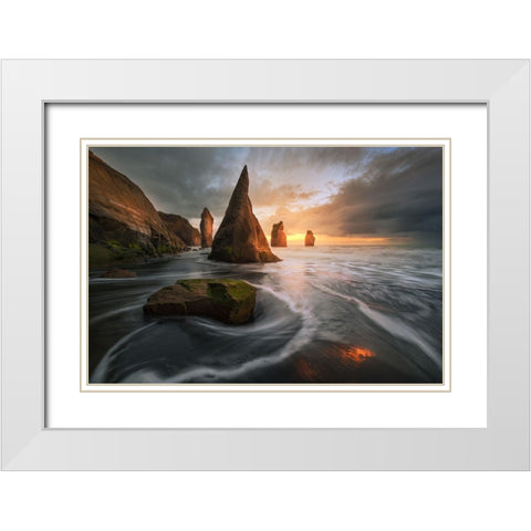 Warcraft White Modern Wood Framed Art Print with Double Matting by Fan, Tim