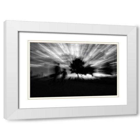 Untitled White Modern Wood Framed Art Print with Double Matting by Ayer, Ali