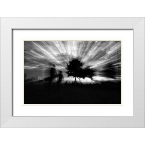 Untitled White Modern Wood Framed Art Print with Double Matting by Ayer, Ali