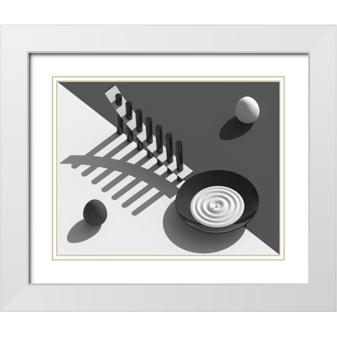 Combination White Modern Wood Framed Art Print with Double Matting by Bunjamin, Antonyus