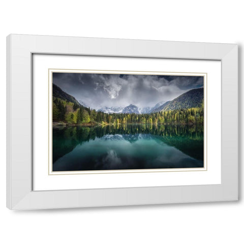 Moody Day White Modern Wood Framed Art Print with Double Matting by Gamito, Clara