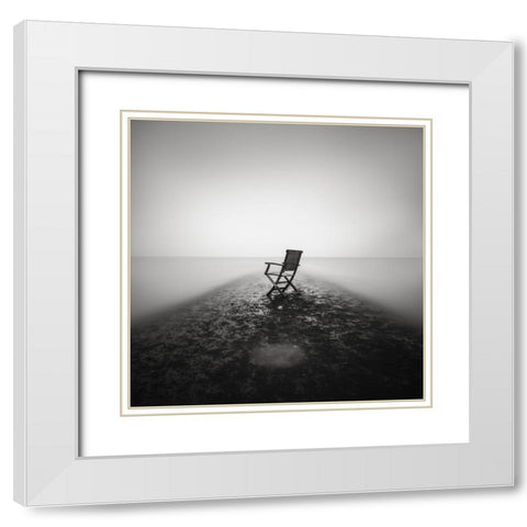 Sit Down And Relax White Modern Wood Framed Art Print with Double Matting by Staelens, Christophe