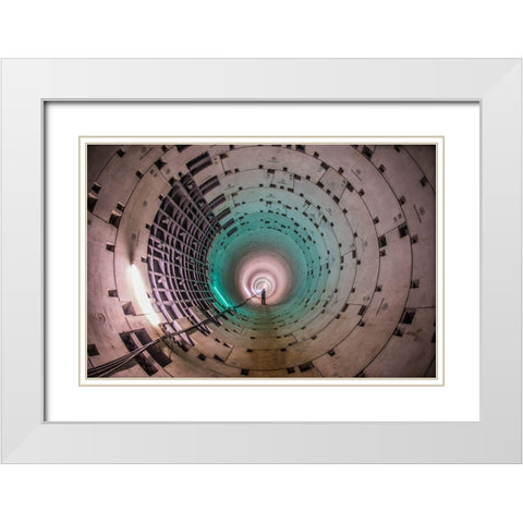 Untitled White Modern Wood Framed Art Print with Double Matting by Tetsurou, Kobayashi