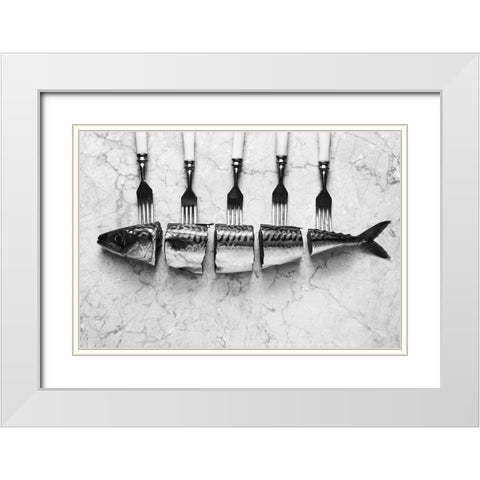 Mackerelaforks White Modern Wood Framed Art Print with Double Matting by Karina, Aleksandrova