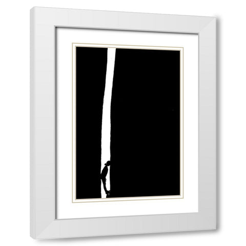 The Wall White Modern Wood Framed Art Print with Double Matting by Dobrev, Evelin