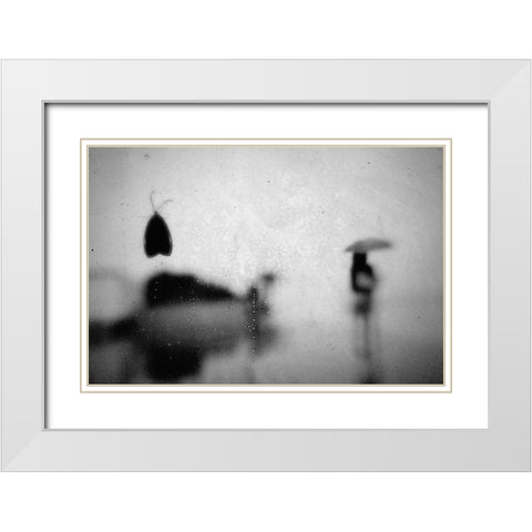 Untitled White Modern Wood Framed Art Print with Double Matting by Tsuchida, Teruhiko