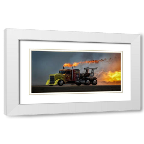 Fire A Speed - Mcas Miramar Air Show White Modern Wood Framed Art Print with Double Matting by H Yang, David