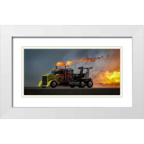 Fire A Speed - Mcas Miramar Air Show White Modern Wood Framed Art Print with Double Matting by H Yang, David