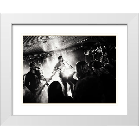 Musical Perspective White Modern Wood Framed Art Print with Double Matting by Samuelsson, Anders