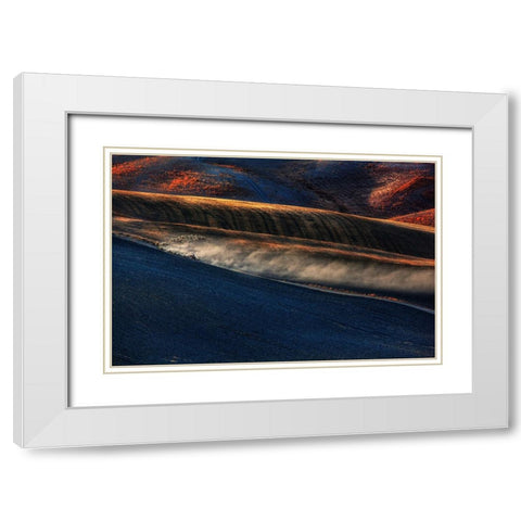 Il Gregge 2 White Modern Wood Framed Art Print with Double Matting by Della Latta, Massimo