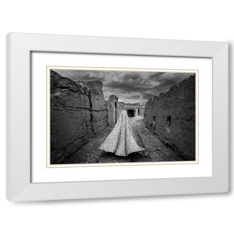 Emancipation White Modern Wood Framed Art Print with Double Matting by Belbasi, Ahmad