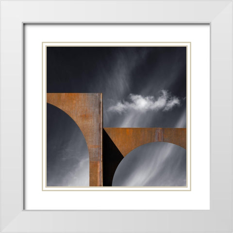 Untitled White Modern Wood Framed Art Print with Double Matting by Verschelden, Harry
