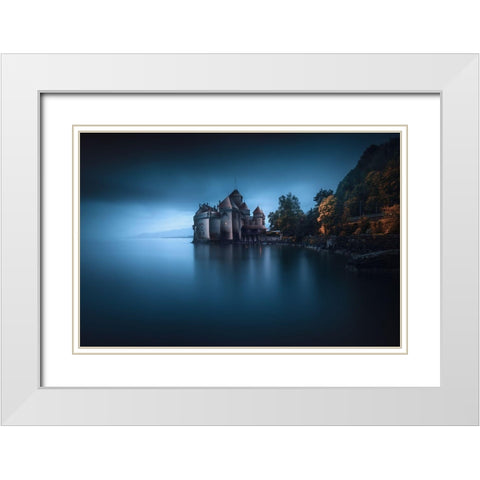 Light Fortification 2. White Modern Wood Framed Art Print with Double Matting by Pablo De, Juan