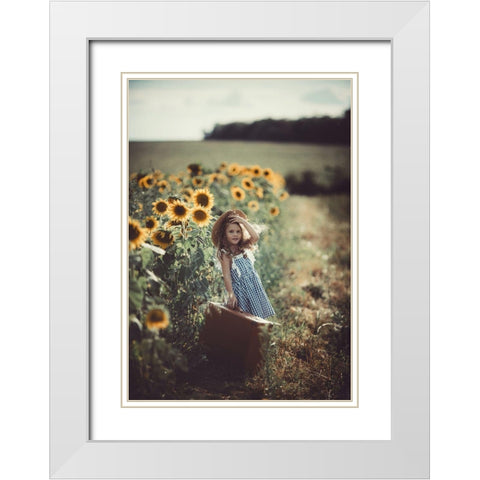 Untitled White Modern Wood Framed Art Print with Double Matting by Jovanovic, Koki