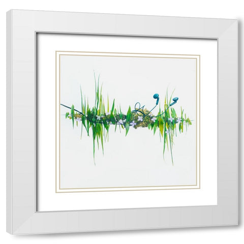 Music Of Nature White Modern Wood Framed Art Print with Double Matting by Belenko, Dina