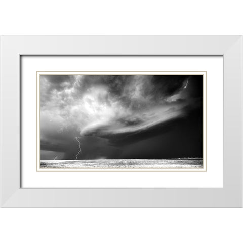 Storm Chasing White Modern Wood Framed Art Print with Double Matting by Darby, Rob