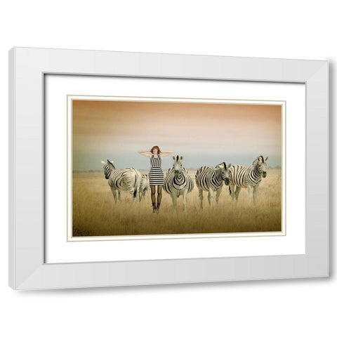 Africa I White Modern Wood Framed Art Print with Double Matting by Von Diepenbroek, Christine