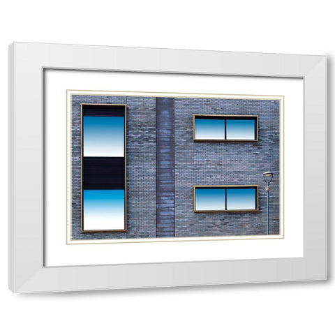 Windows I White Modern Wood Framed Art Print with Double Matting by Arro