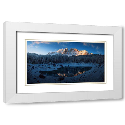 The First Morning 3. White Modern Wood Framed Art Print with Double Matting by Pablo De, Juan
