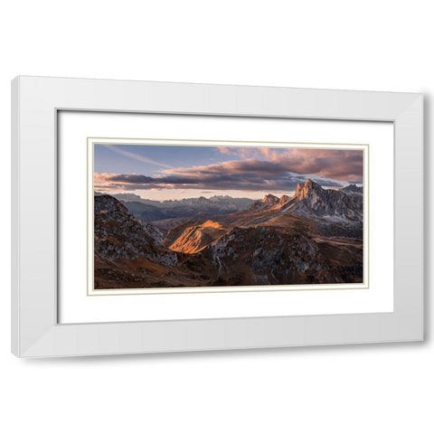 Highways And Byways White Modern Wood Framed Art Print with Double Matting by Smid Master, Jan