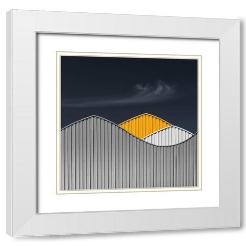 Warehouses White Modern Wood Framed Art Print with Double Matting by Vangindertael, Luc