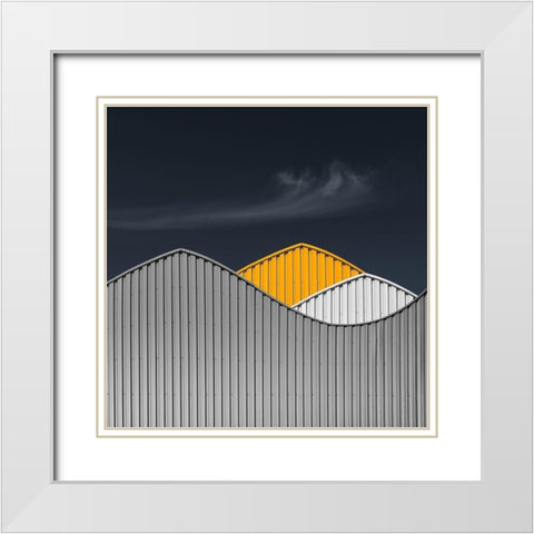 Warehouses White Modern Wood Framed Art Print with Double Matting by Vangindertael, Luc