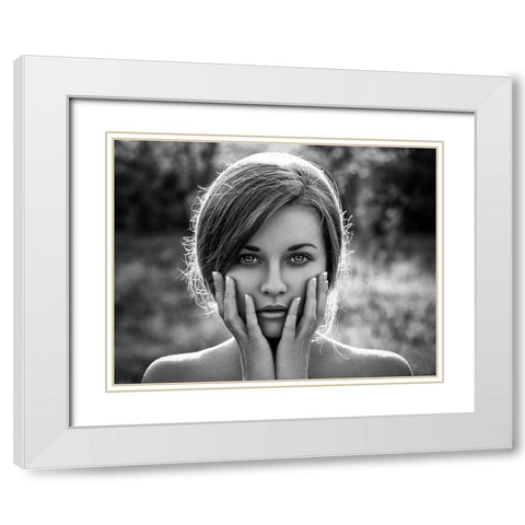 Mary White Modern Wood Framed Art Print with Double Matting by Malikov, Alex