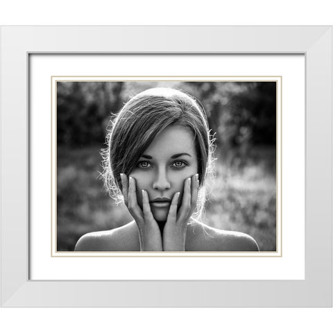 Mary White Modern Wood Framed Art Print with Double Matting by Malikov, Alex