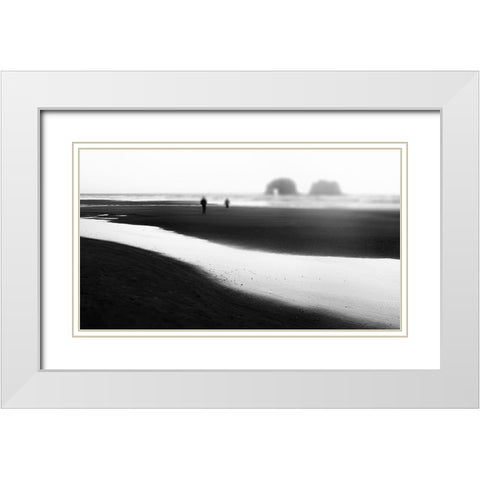 Together White Modern Wood Framed Art Print with Double Matting by Teneyck, R.