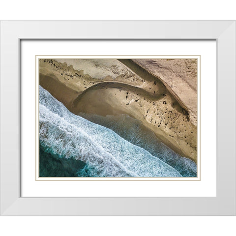Big Sur Aerial White Modern Wood Framed Art Print with Double Matting by Darby, Rob