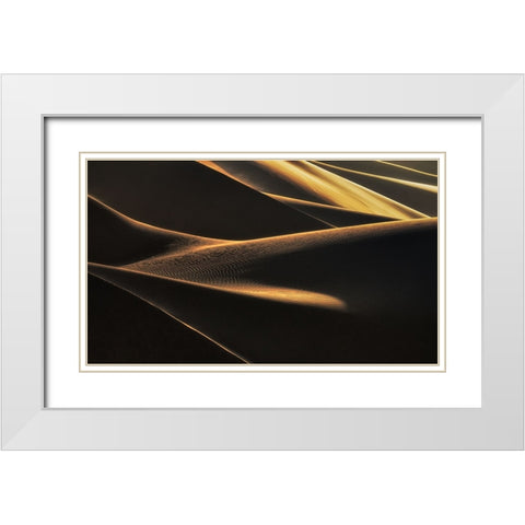 Light Caress White Modern Wood Framed Art Print with Double Matting by Mehrafshar EFIAP, Babak