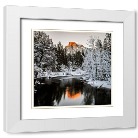 The Last Sunshine White Modern Wood Framed Art Print with Double Matting by H Yang, David