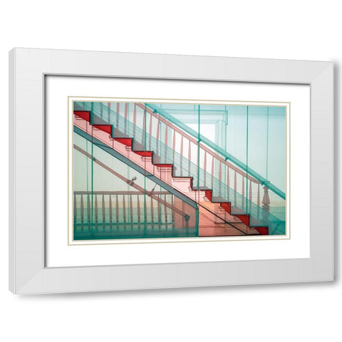 New York City Loft White Modern Wood Framed Art Print with Double Matting by Wride, Linda