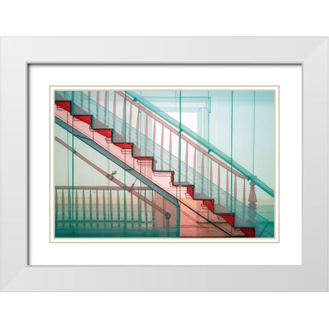 New York City Loft White Modern Wood Framed Art Print with Double Matting by Wride, Linda