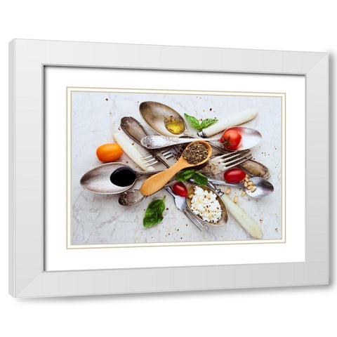 Spoonsasalad White Modern Wood Framed Art Print with Double Matting by Karina, Aleksandrova