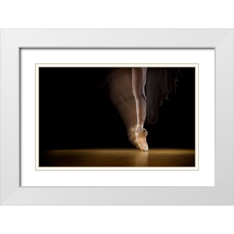 Spin White Modern Wood Framed Art Print with Double Matting by Ashton-Jones, Howard