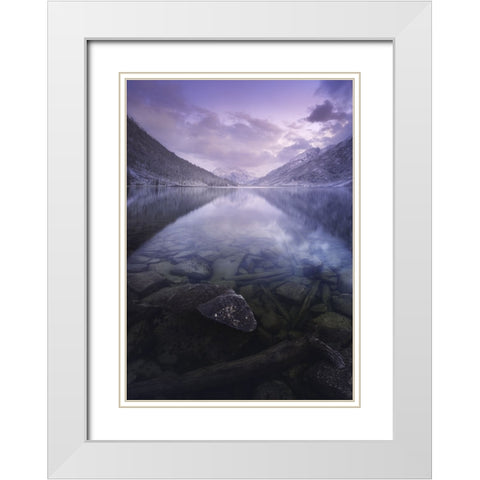 Altai Russia White Modern Wood Framed Art Print with Double Matting by Anton, Rostovskiy