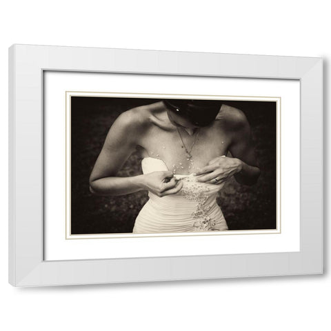 Ioana White Modern Wood Framed Art Print with Double Matting by Toniolo, Giorgio
