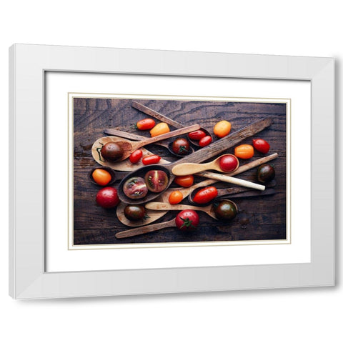 Spoonsatomatoes White Modern Wood Framed Art Print with Double Matting by Karina, Aleksandrova
