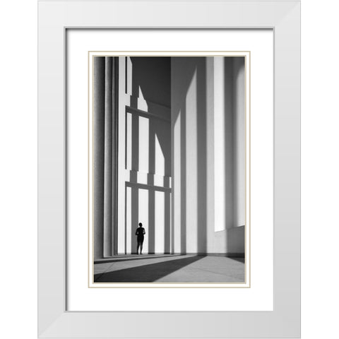 Untitled White Modern Wood Framed Art Print with Double Matting by Joseph, Florentinus