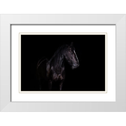 Erika White Modern Wood Framed Art Print with Double Matting by Rehpoehler