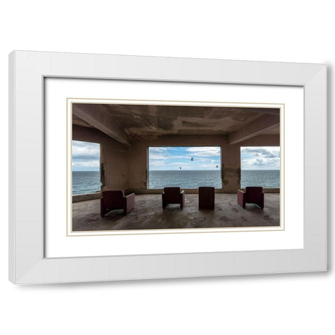 Cinema White Modern Wood Framed Art Print with Double Matting by Dong Hee, Han