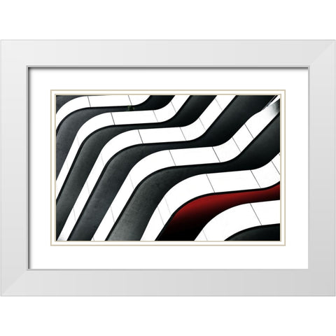 6 Floors White Modern Wood Framed Art Print with Double Matting by Hawerkamp, Hans-Wolfgang