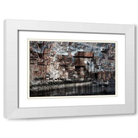 Gdansk White Modern Wood Framed Art Print with Double Matting by Hawerkamp, Hans-Wolfgang